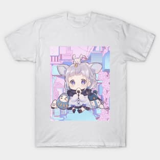 An Anime Girl with a Mouse on her Head T-Shirt